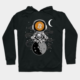 Astronaut BitCoin BTC To The Moon Crypto Token Cryptocurrency Wallet Birthday Gift For Men Women Kids Hoodie